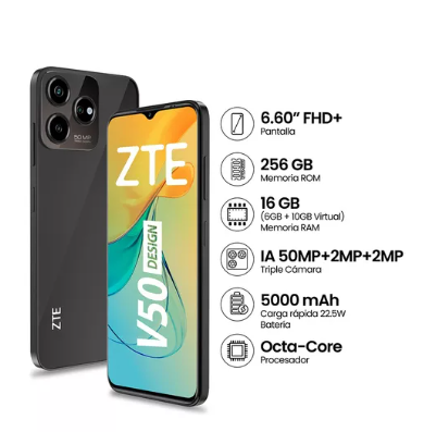 ZTE V50 Design 256 GB negro 6 GB RAM